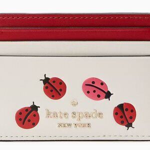 BNWT Kate Spade Dottie Slim Lady Bug Card Holder